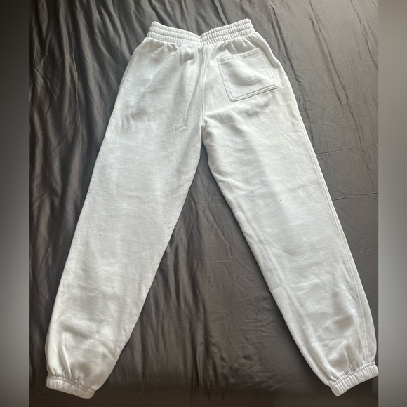Garage White Boyfriend Fit Joggers - Picture 3 of 5